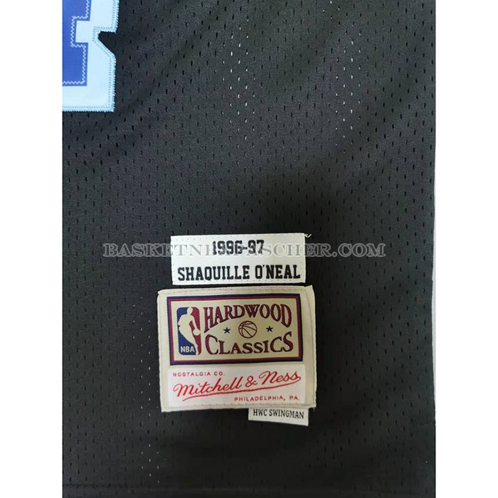 Maillot Los Angeles Lakers Shaquille O'neal NO 34 Mitchell & Ness 1996-97 Bleu Noir
